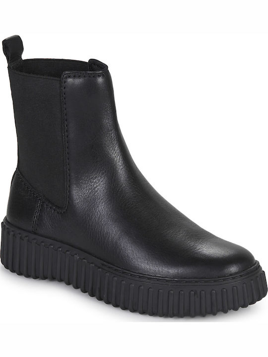 Torhill Maple Leather Women's Chelsea Boots Black