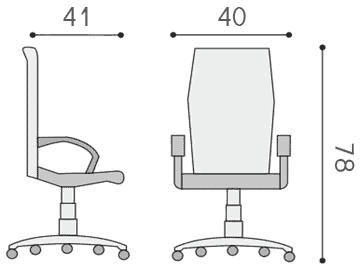 Medical Stool Villa 1420A with Backrest Black 22593