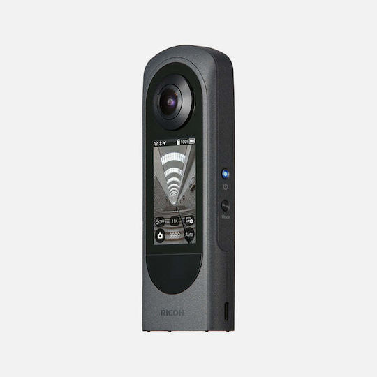 Ricoh Theta X 2023 46GB Action Camera 5K Λήψης 360° με Οθόνη Αφής 2.25" και Wi-Fi Μαύρη