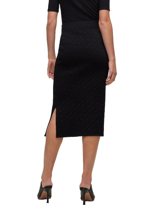 Pencil High-waisted Midi Skirt Black