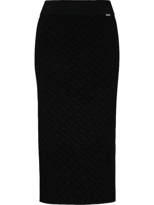 Pencil High-waisted Midi Skirt Black