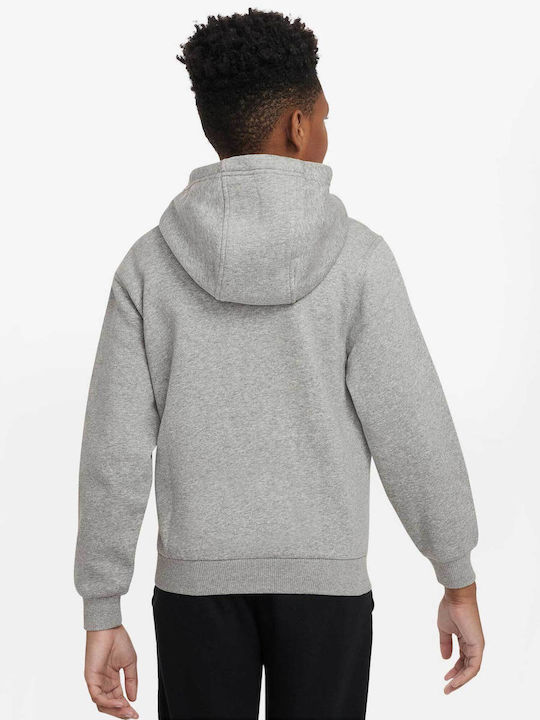 Nike Fleece Kinder Sweatshirt mit Kapuze Gray