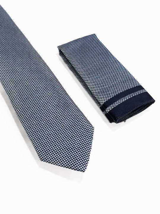 Tresor Men's Tie Set Printed Light Blue