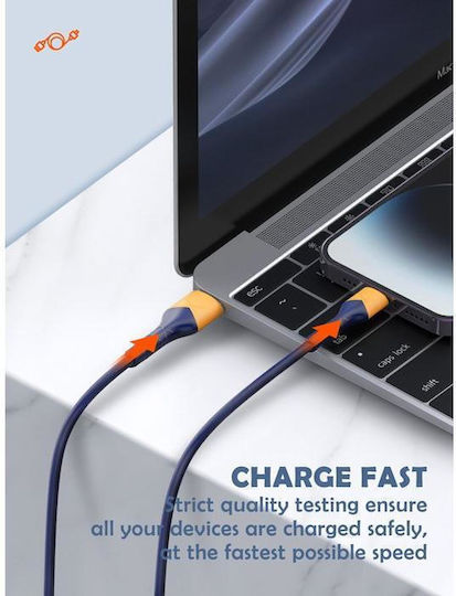 Ldnio LS801 USB 2.0 Cable USB-C Male - USB-A 30W PD Blue 1m