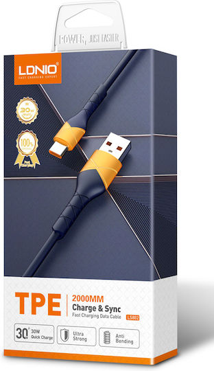 Ldnio LS802 USB-A to Lightning Cable 30W White 2m