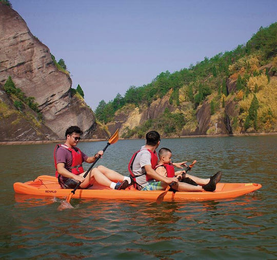 Seaflo Duorum 0201-40014 Plastic Kayak Sea 2 People Red με Κουπιά