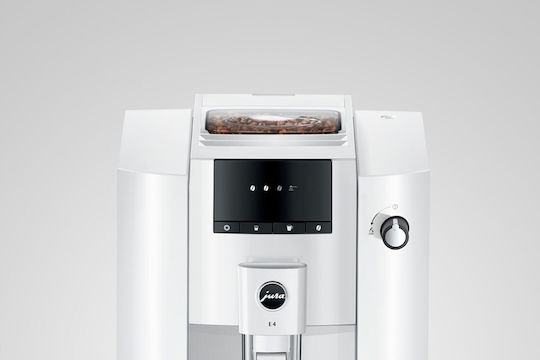 Jura E4 Автоматична Еспресо Кафемашина 1450W Налягане 15bar с Мелачка Piano Бял 15433