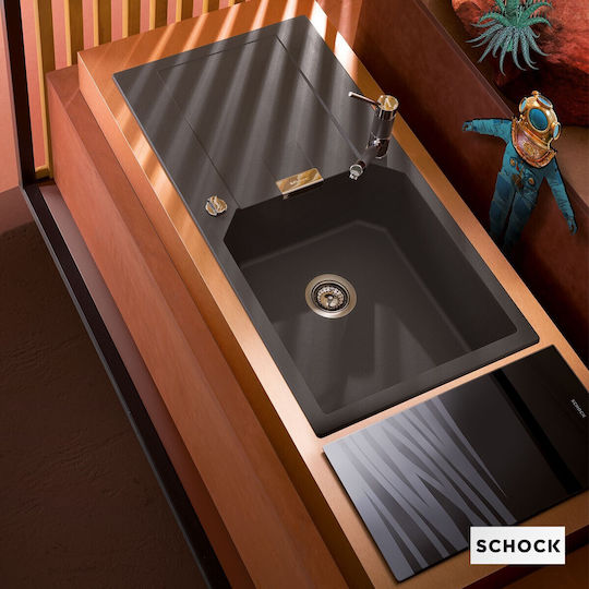 Schock Cristalite Manhattan 110-30100-1551 Drop-In Chiuvetă din Granit Sintetic L100xW50cm Mocha