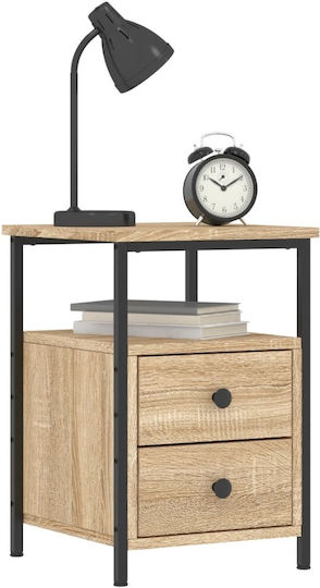 Nachttisch Metall Sonoma Oak 34x35.5x50cm