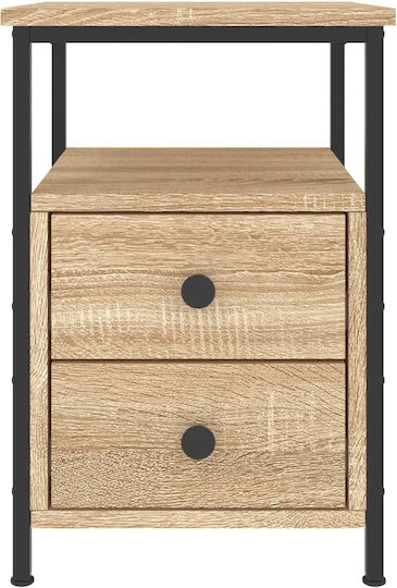Nachttisch Metall Sonoma Oak 34x35.5x50cm