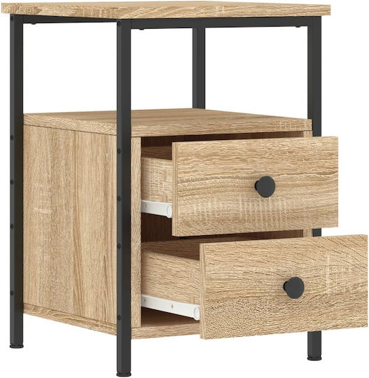 Nachttisch Metall Sonoma Oak 34x35.5x50cm