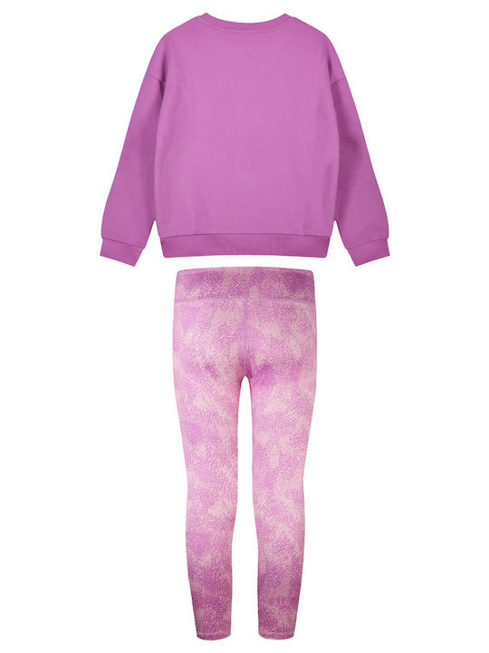 Energiers Kinder Set mit Leggings Winter 2Stück Flieder