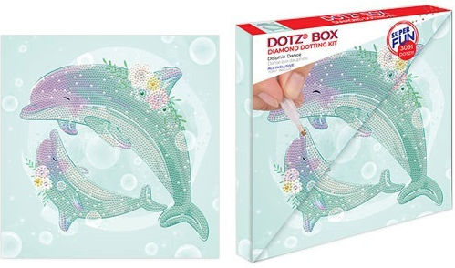 Diamond Dotz Dotz Box Canvas Diamond Painting Kit Dolphin Dance DBX.059
