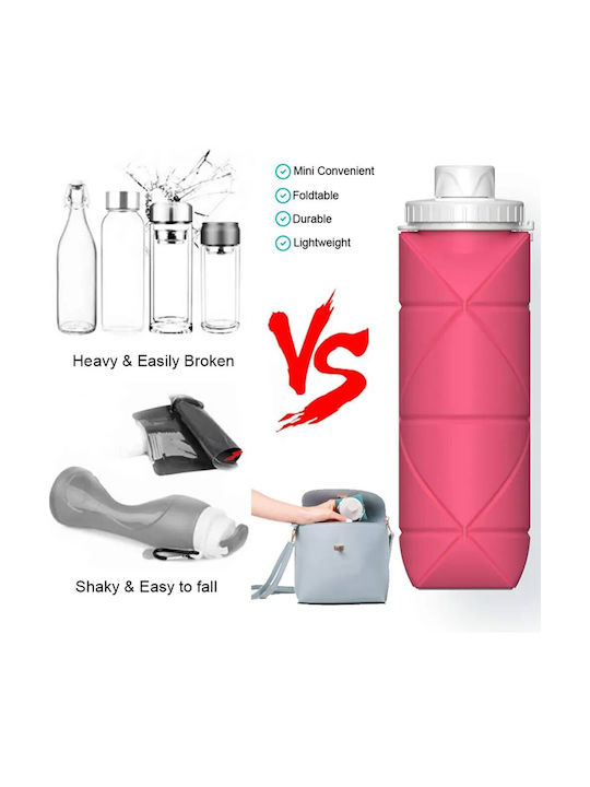 Παγούρι Πλαστικό 600ml Ροζ