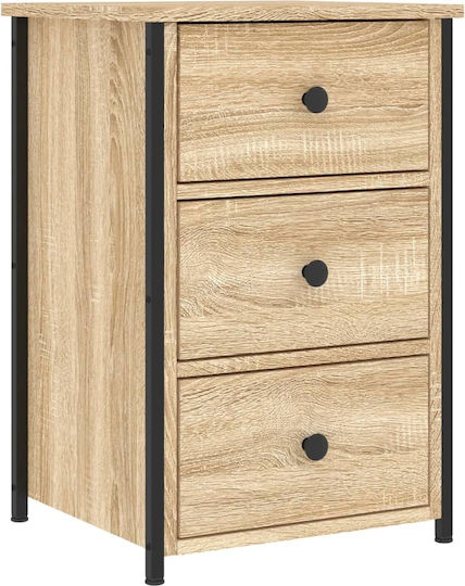 Nachttisch Metall Sonoma Oak 40x36x60cm