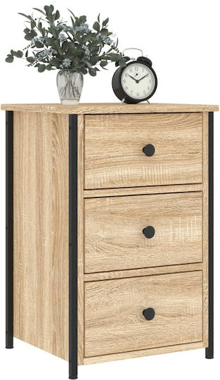 Nachttisch Metall Sonoma Oak 40x36x60cm
