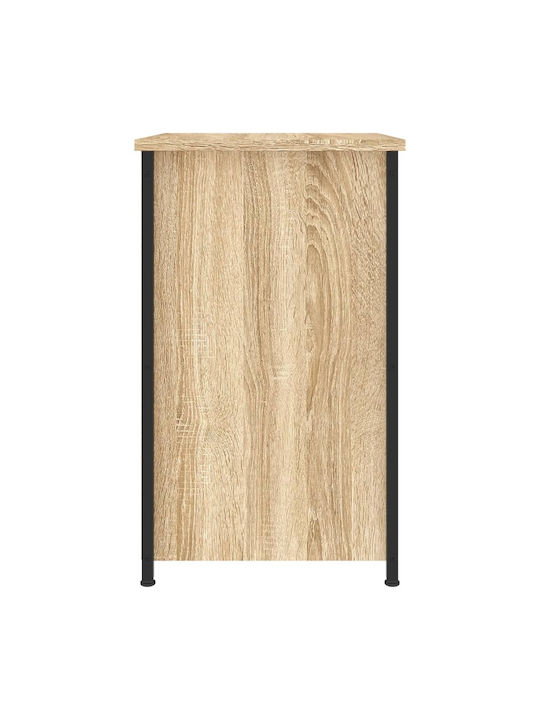 Κομοδίνο Ξύλινο με Μεταλλικά Πόδια Sonoma Δρυς 40x36x60cm
