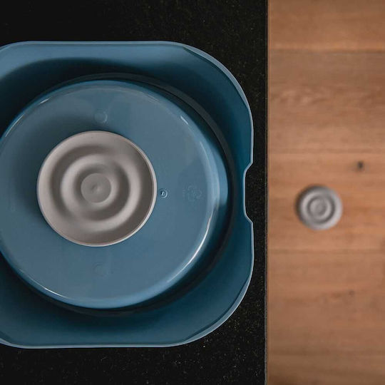 Fiboo Bowl Base Πλαστικό Σουπλά για Σκύλο & Γάτα με Βάση σε Γκρι Χρώμα