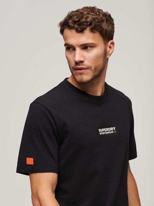 Superdry Men's Athletic T-shirt Short Sleeve Black