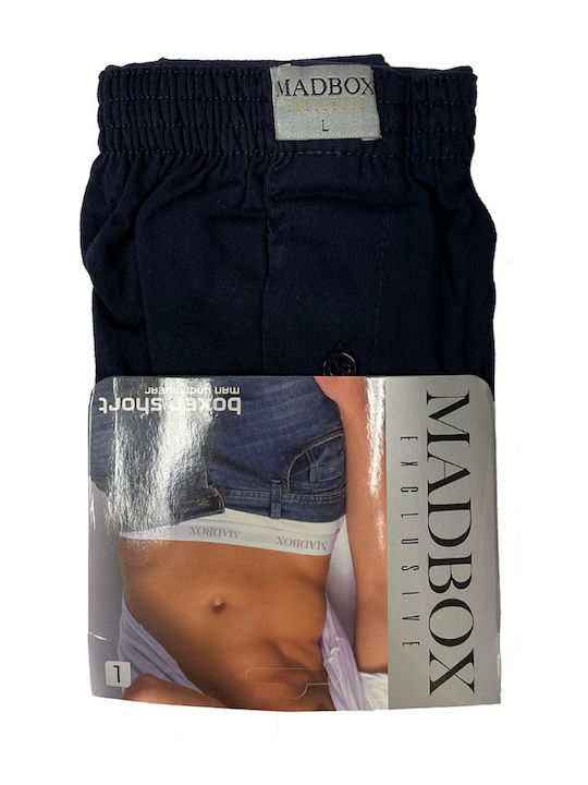 Mad Box Herren Boxershorts Blau 1Packung