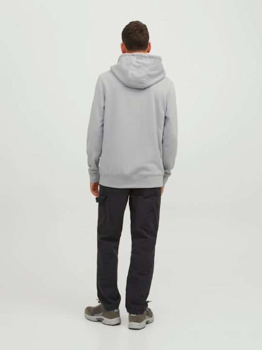 Jack & Jones Φούτερ Γκρι με Κουκούλα
