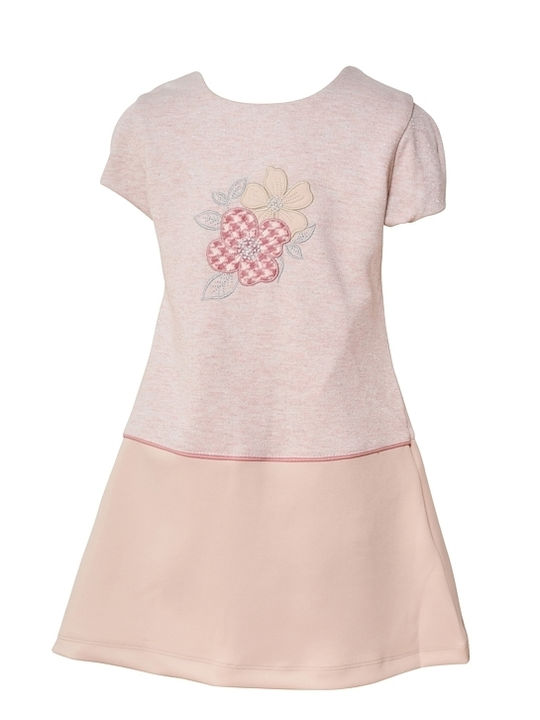 Restart for kids Mädchen Kleid Set mit Mantel Geprüft Kurzärmelig Rosa