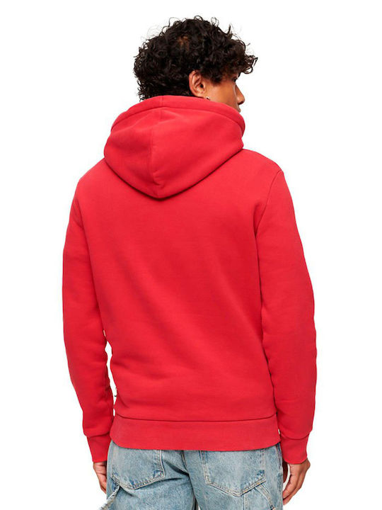 Superdry Men's Sweatshirt with Hood Red