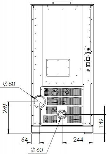 Warmtek Aria 14 Σόμπα Pellet Αερόθερμη 13kW Μπορντό