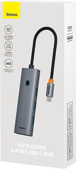 Baseus UltraJoy Hub 4 Ports USB 3.0 with USB-C Connection Gray