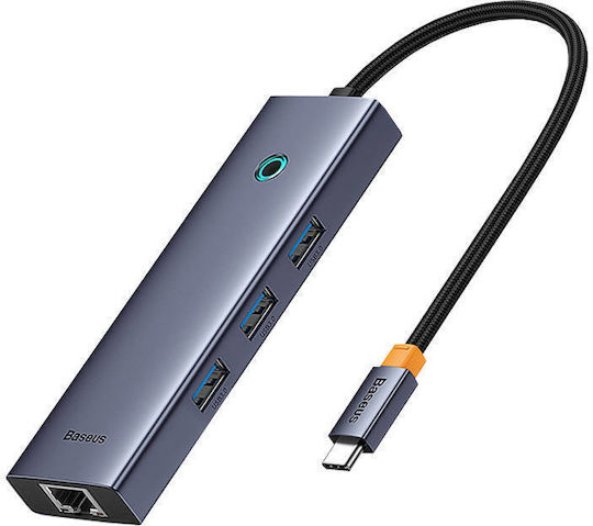 Baseus UltraJoy Hub 3 Ports USB 3.0 with USB-C Connection Gray