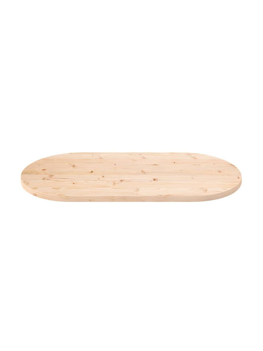 vidaXL Oval Table Surface made of Solid Wood 100x50x2.5cm 824360 1pcs