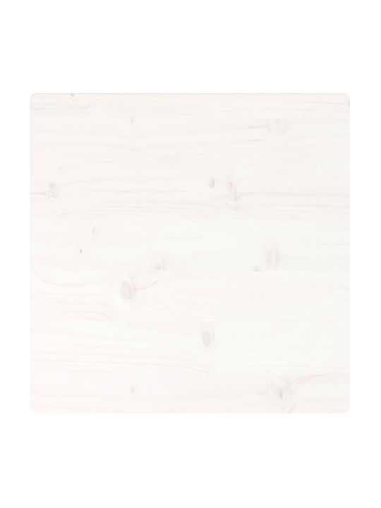 vidaXL Square Table Surface made of Solid Wood in White Color 40x40x2.5cm 824371 1pcs