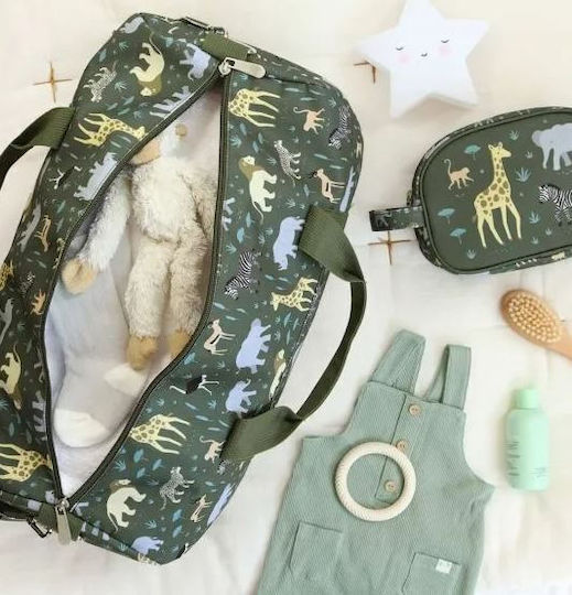 A Little Lovely Company Weekend Bag Sack Voyage Back 26lt Strawberries Fabric L46xW22.5xH25cm