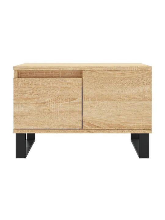 Quadratischer Beistelltisch aus Holz mit Schubladen Beige M55xL55xH36,5cm