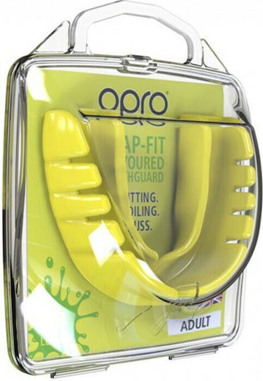 Opro Snap-fit Senior Protective Mouth Guard with Case Yellow OP141