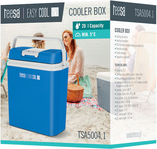 Teesa Easy Cool B20 Tragbarer Kühlschrank Thermoelektrisch 20lt 12V / 220V Blaue