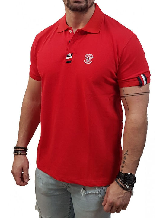 Mrt Martini Men's Short Sleeve Blouse Polo Red