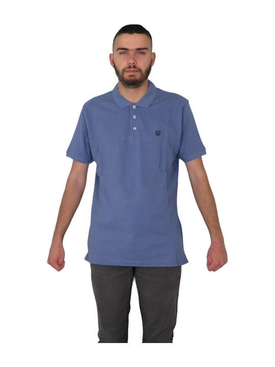 Pre End Men's Short Sleeve Blouse Polo Light Blue