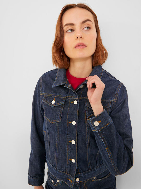 Jack & Jones Women's Short Jean Jacket for Spring or Autumn Blue