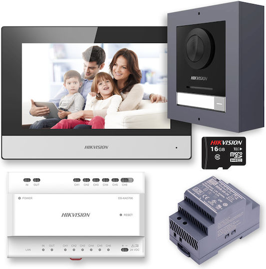 Hikvision Video Door Phone Set 2 Wires Black
