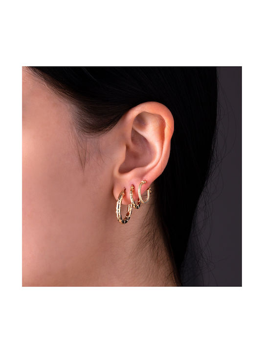 George Art Jewels Earrings Hoops made of Gold 14K