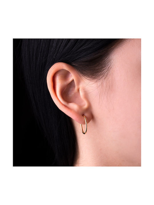 George Art Jewels Earrings Hoops made of Gold 9K