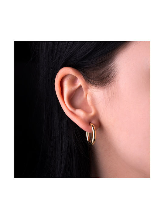 George Art Jewels Earrings Hoops made of Gold 14K