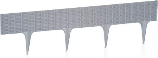 Prosperplast Plastic Garden Hedge in Gray Colour 18.6x78.55cm 5 Pieces