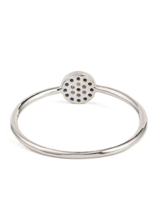 George Art Jewels Γυναικείο Δαχτυλίδι Βεράκι με Ζιργκόν από Ασήμι Επιχρυσωμένο