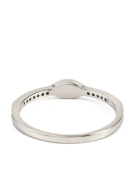George Art Jewels Γυναικείο Δαχτυλίδι με Ζιργκόν από Ασήμι Επιχρυσωμένο