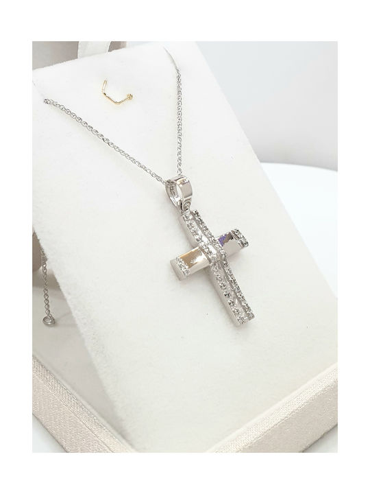 Papadopoulos Gold Women's White Gold Cross 14K