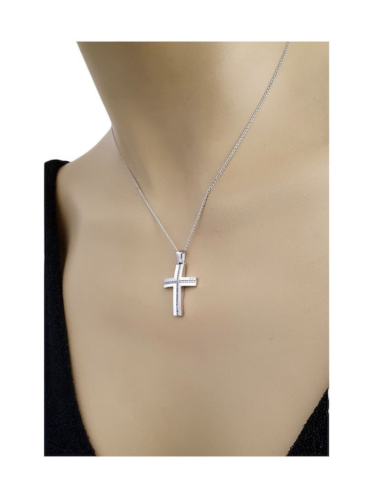 Papadopoulos Gold Women's White Gold Cross 14K