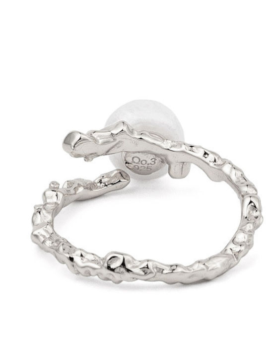 George Art Jewels Femeie Inel cu Perle din Argint Placat cu aur