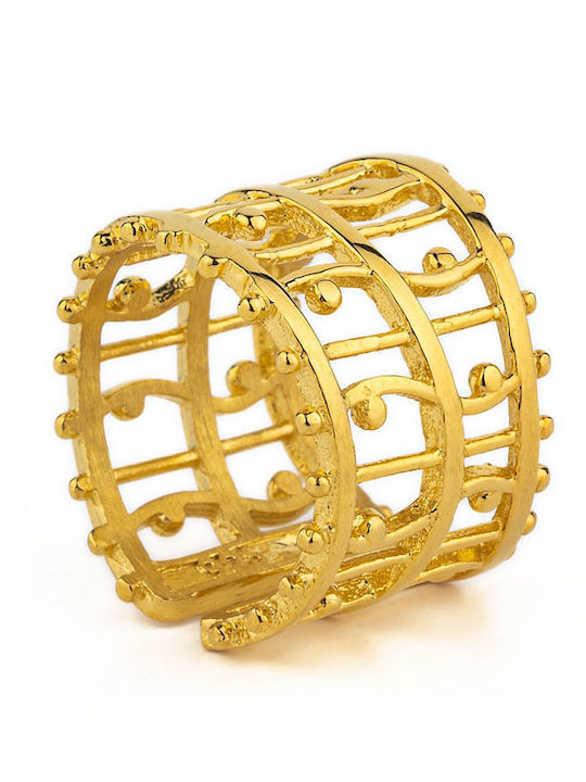 George Art Jewels Γυναικείο Δαχτυλίδι από Ασήμι Επιχρυσωμένο